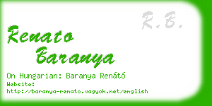 renato baranya business card